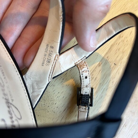 Vince Camuto Imagine Black Side Jeweled Strappy Heels Size 7.5 Chic & Sophistica - Picture 7 of 10